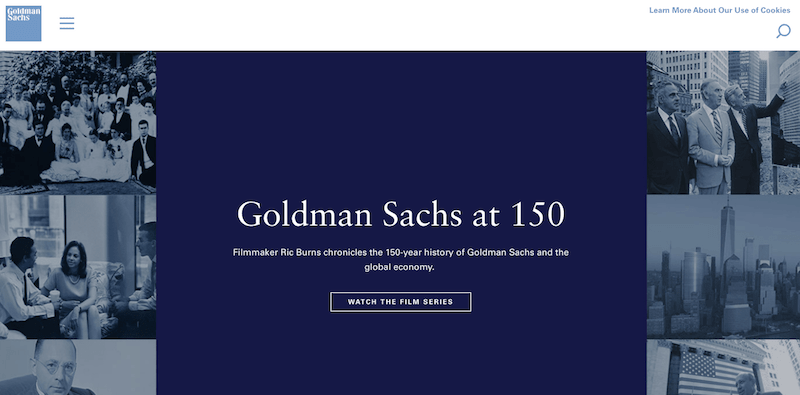 Goldman Sachs Main Page