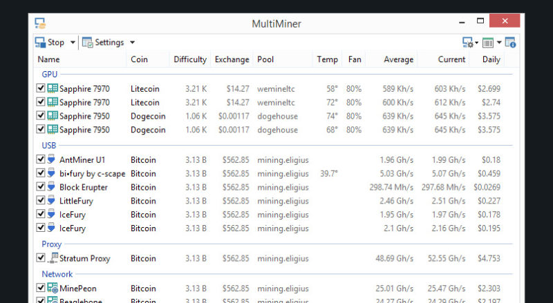 cryptocurrency mining software list